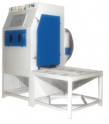 Conveyer type sand blasting machine