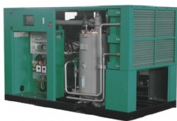 Power frequency single stage compression screw air compressor