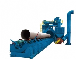 Steel pipe outer wall shot blasting machine